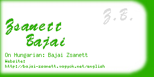 zsanett bajai business card